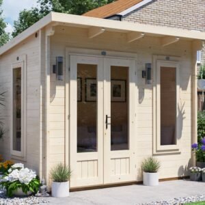 Dunster House Terminator Pent Log Cabin W3m x D2m