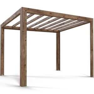 Dunster House Wooden Pergola Kit 3M X 2.5M Garden Patio Plant Frame Terracube