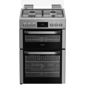 Hotpoint HDG6GDCX Gas Double Cooker 60cm