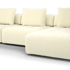 Sofology 4 Seater Pillow Back Chaise Sofa Foam Interiors Chenille