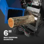 # 6 in. 15 HP 420 cc Gas Powered Wood Chipper with E-Start 4-Wheels Towable Shredder Mulcher - Image 7
