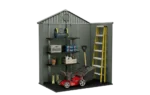 Keter Darwin 6 ft. W x 4 ft. D Double Door Apex Outdoor Garden Shed - Image 2