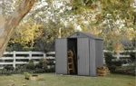 Keter Darwin 6 ft. W x 4 ft. D Double Door Apex Outdoor Garden Shed - Image 5