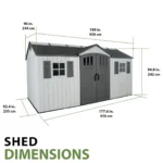 Lifetime 15 Ft. X 8 Ft. High-density Polyethylene (plastic) Outdoor Storage Shed - Image 9