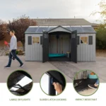 Lifetime 15 Ft. X 8 Ft. High-density Polyethylene (plastic) Outdoor Storage Shed - Image 5