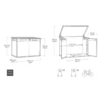 Keter Premier Jumbo 2020L Storage Shed - Grey - Image 5