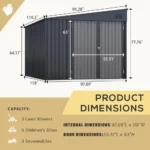 8 ft. W x 10 ft. D Metal Pent Storage Shed - Image 5