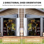 8 ft. W x 10 ft. D Metal Pent Storage Shed - Image 2