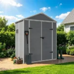 6 ft. W x 4 ft. D Outdoor Resin Garden Tool Storage Shed for Backyard (24 sq. ft.)