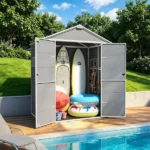 6 ft. W x 4 ft. D Outdoor Resin Garden Tool Storage Shed for Backyard (24 sq. ft.) - Image 3
