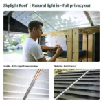 SkyLight 6 ft. W x 10 ft. D Resin Plastic Outdoor Garden Storage Shed with Floor (60.3 sq. ft.) in Tan - Image 7