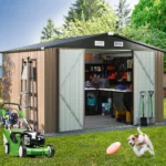 10 ft. W X 8 ft. D Metal Tool Shed
