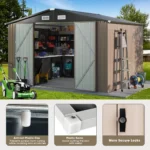10 ft. W X 8 ft. D Metal Tool Shed - Image 6