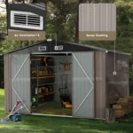 10 ft. W X 8 ft. D Metal Tool Shed - Image 5