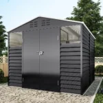Kemmerer 8ft. 1 in. W x 8ft. 6 in. D Metal Shiplap Apex Garden Shed