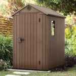 Keter Darwin Apex Garden Storage Shed 4 x 6ft - Brown - Image 2