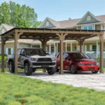 Solid Wood Carport Gazebo 10 x 20