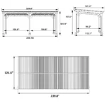 Solid Wood Carport Gazebo 10 x 20 - Image 6