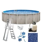 Seaside Resin Round Hard Sided Pool 54'' with Pump Included
