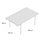 Verona 3 m W x 5 m D Carport - Image 4