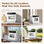 White Countertop Dishwasher with A Visible Door - Image 6