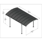 Atlas 2.88 m W x 4.95 m D Carport - Image 6