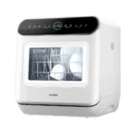 White Countertop Dishwasher with A Visible Door - Image 3