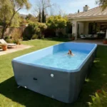 Large Size Drop Stitch Swimming Pool 5m Diameter Pool for Family Outdoor Backyard Relaxation