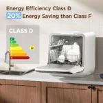 White Countertop Dishwasher with A Visible Door - Image 7
