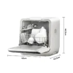 White Countertop Dishwasher with A Visible Door - Image 4