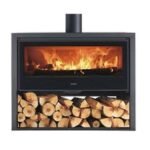 Wood Burning Multifuel Stove with Wide Glass Door Panadero Allegro - Image 3