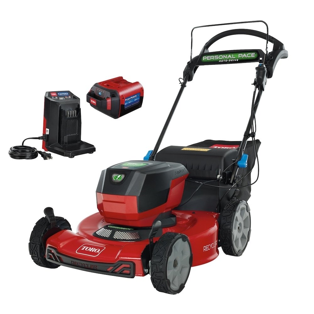 p_1001594493 Toro Flex-Force 60V Max 22-Inch Lithium Ion Cordless Self Propelled Lawn Mower - Image 1