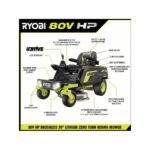RYOBI 80V HP Brushless 30-In. Cordless Battery Zero Turn Riding Mower with (2) 80V Batteries and Charger - Image 3