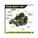 RYOBI 80V HP Brushless 54in. Cordless Zero Turn Riding Mower with (3) 80V & (4) 40V Batteries & Charger - Image 5