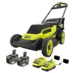 RYOBI 18V ONE+ HP Brushless 20 in. Walk Behind Self-Propelled Lawn Mower w/ (2) 6 Ah Batteries & Chargers
