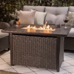 Nuu Garden 50,000 BTU 43 Inch 50,000 BTU Propane Gas Rattan Fire Pit Table - Image 2