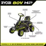 RYOBI 80V HP 30 in. Riding Mower with 14 Ah Battery and Charger - Image 2