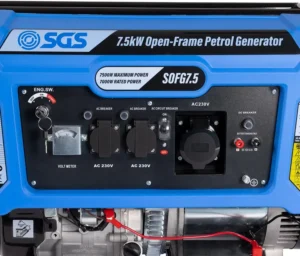 SGS 7.5kW Heavy-Duty Open-Frame Petrol Generator with AVR - Image 5