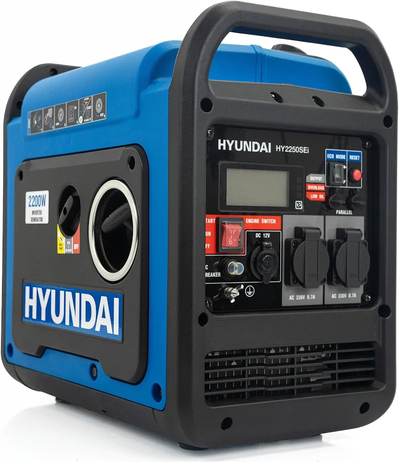 shopping - 2026-08-12T171253.651 Hyundai 2200W 2.2kW Petrol Inverter Generator Electric Start hy2250sei - Image 1