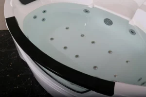 Whirlpool Corner Bath - 2 Person 20 Jets Aqualusso Milano Platinum Airspa (1350mm x 1350mm) | Luxury Electronic Spa Bath | JTSpas - Image 3