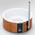 Luxury wood-fired hot tub from Sweden Skargards Regal DualBurn. wood burning hot tub