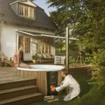 Luxury wood-fired hot tub from Sweden Skargards Regal DualBurn. wood burning hot tub - Image 4