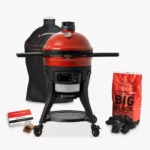 Kamado Joe Classic Joe WiFi Konnected Charcoal BBQ & Smoker with Cart & Cover Bundle